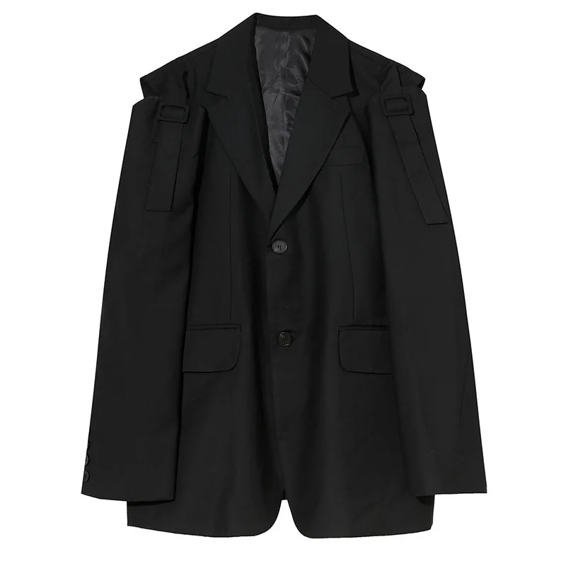 

IEFB Men's 2021 Autumn New Korean Style Blazer Single Breasted Loose Lapel Suits Ins Trend Cool Handsome Desigh Suit Coat 9Y8620