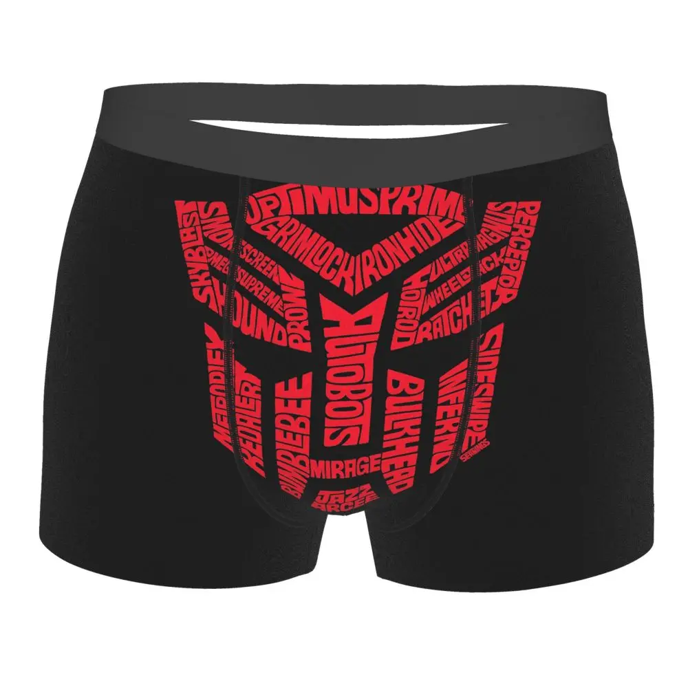 

Autobots Red Transformers Science Fiction Action Film Underpants Breathbale Panties Men's Underwear Sexy Shorts Boxer Briefs