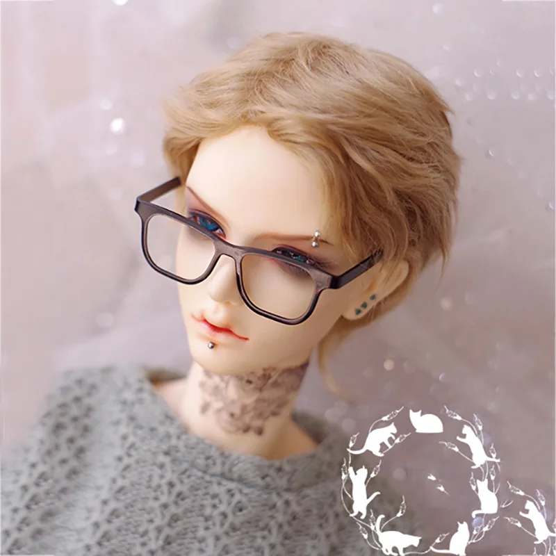 Bybrana 1/3 1/4 BJD парики мохеровые молочно чайные коричневые короткие волосы для