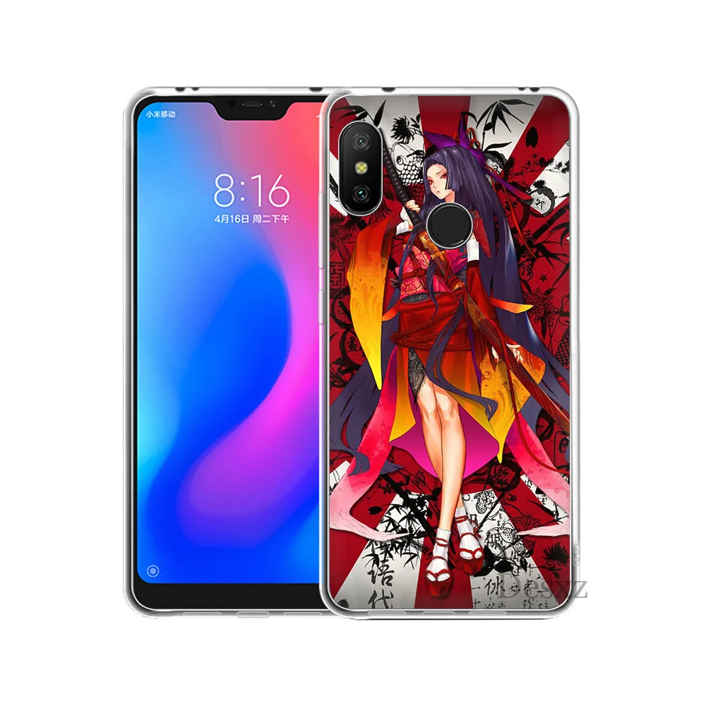 Чехол японский меч самурая Girl чехол для Apple IPhone Xiaomi Redmi mi 8 SE Примечание 5 5A 6 6X Pro X 2S A2