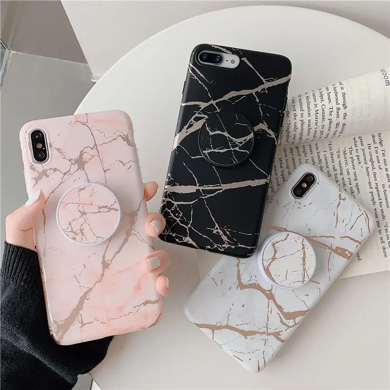 Силиконовый чехол COOLY с мраморным покрытием для iphone X XS Max XR 6 S 7 8 Plus | Мобильные