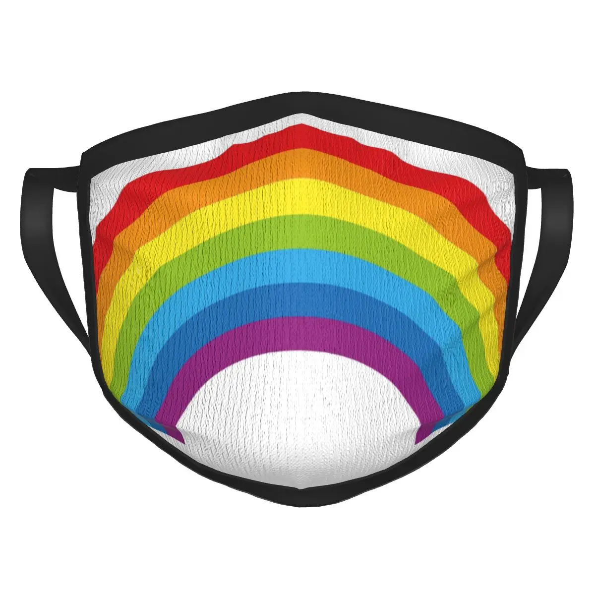 

Rainbow LGBT Face Mask Reusable Washable Breathable Black Border Scarf Anti Wind for Adult unisex present