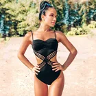 Цельный женский пикантный Быстросохнущий купальник, удобные купальные костюмы с открытой спиной, пляжные купальники, комплект бикини с регулируемыми лямками через плечо