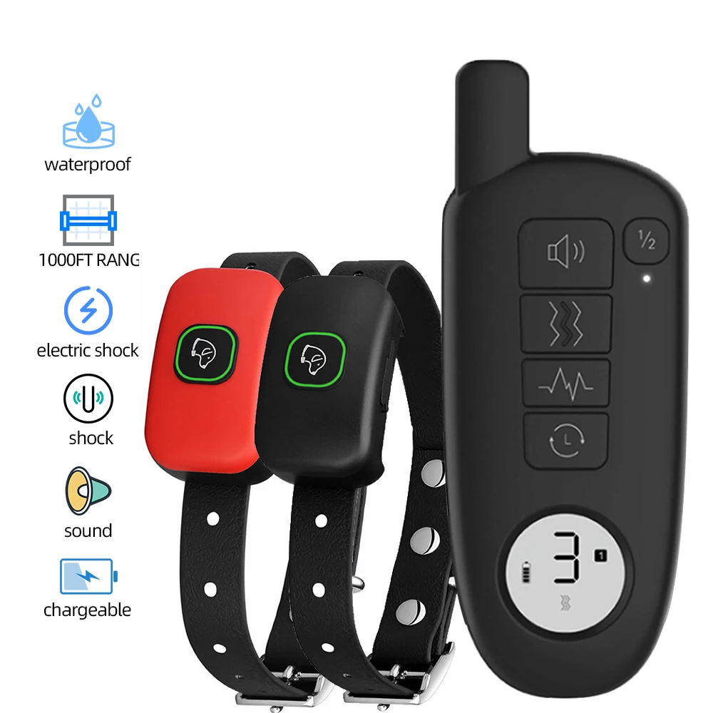 Электрический ошейник для дрессировки собак водонепроницаемый с дистанционным