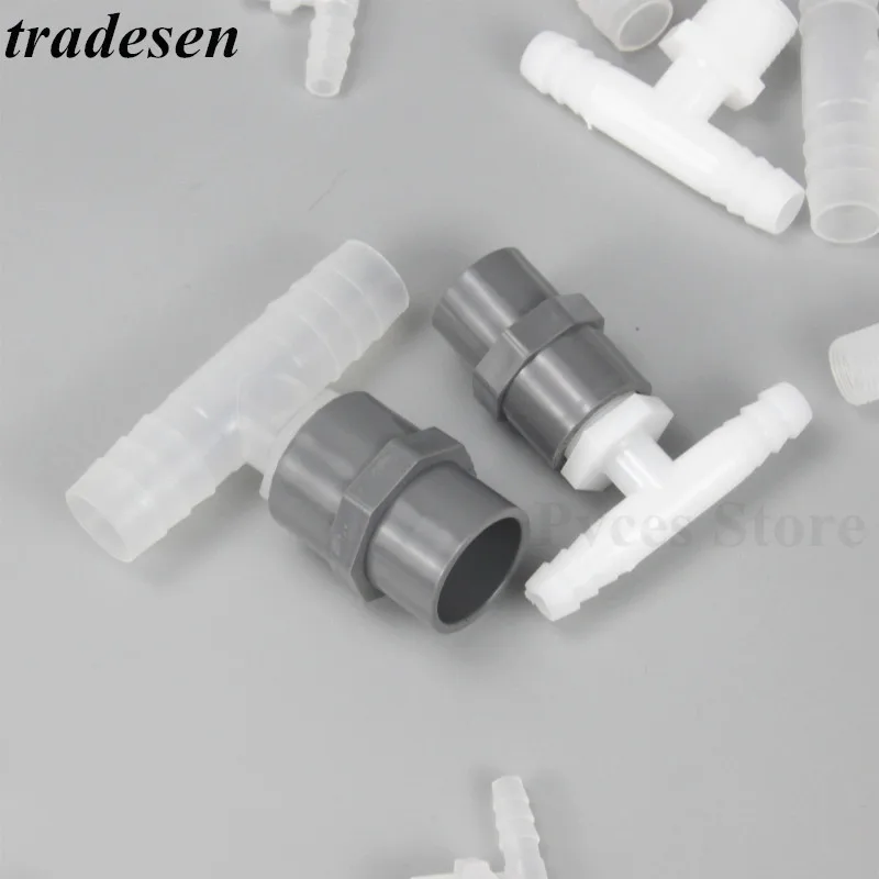 1 шт. Пластик 1/8 &quot1/4&quot 1/2 &quot3/4&quot наружная резьба до 4-20 мм тройник соединительный