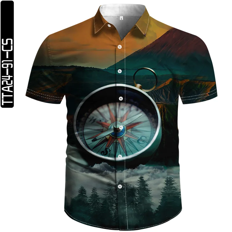 

Summer new hot-selling trend men's brand shirts daily office casual all-match short-sleeved shirts large size quick-drying