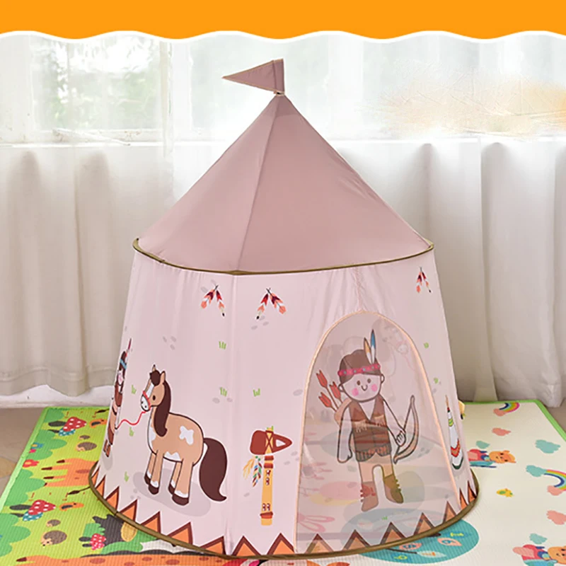 Kid Tent House Portable Princess Castle Present Hang Flag Children Teepee Play Birthday Christmas Gift Dropshipping | Игрушки и хобби