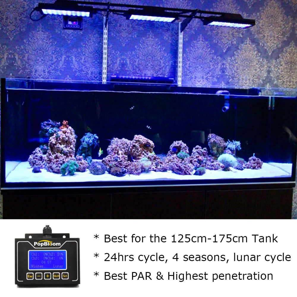 3 шт. PopBloom морской светодиодный аквариумный светильник ing 150 см/60 &quotМорской риф