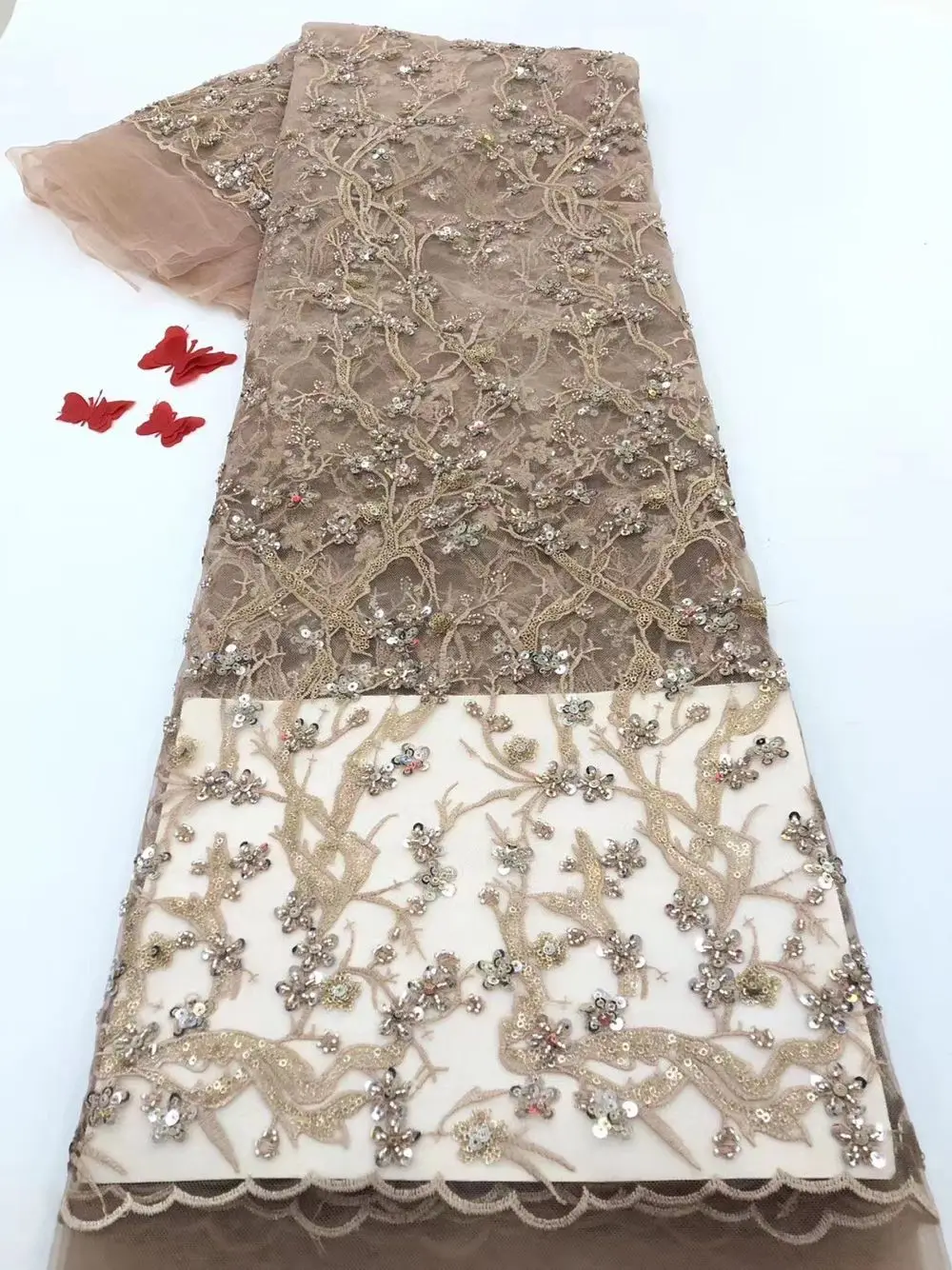 

Elegant White Wedding Tulle Lace Fabric French Net Lace Fabric PAN434(5Yards/lot)