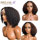 Кудрявые короткие волосы боб 4x4x1 T часть парик на шнуровке глубокие кудрявые человеческие волосы парики для чернокожих женщин бразильские волосы Remy плотность 150%