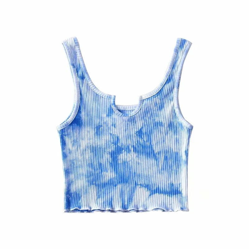 

New Fashionable U-Shaped Neck Sexy Crop Top Summer Sleeveless Vest Shirts for Shopping ,Party ,Beach 85WB