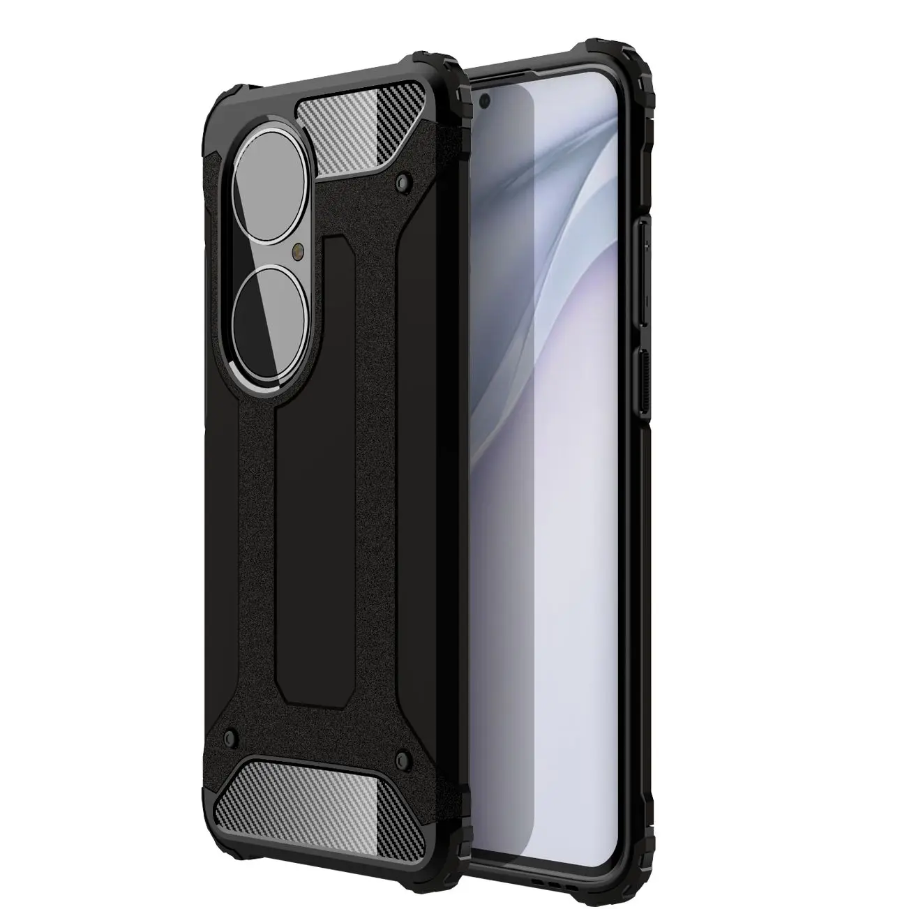 

Feel Comfortable Fashion Phone Case For Huawei P50 PRO Armor Full Coverage Four-Corner Shockproof Protection Bring Back Cover