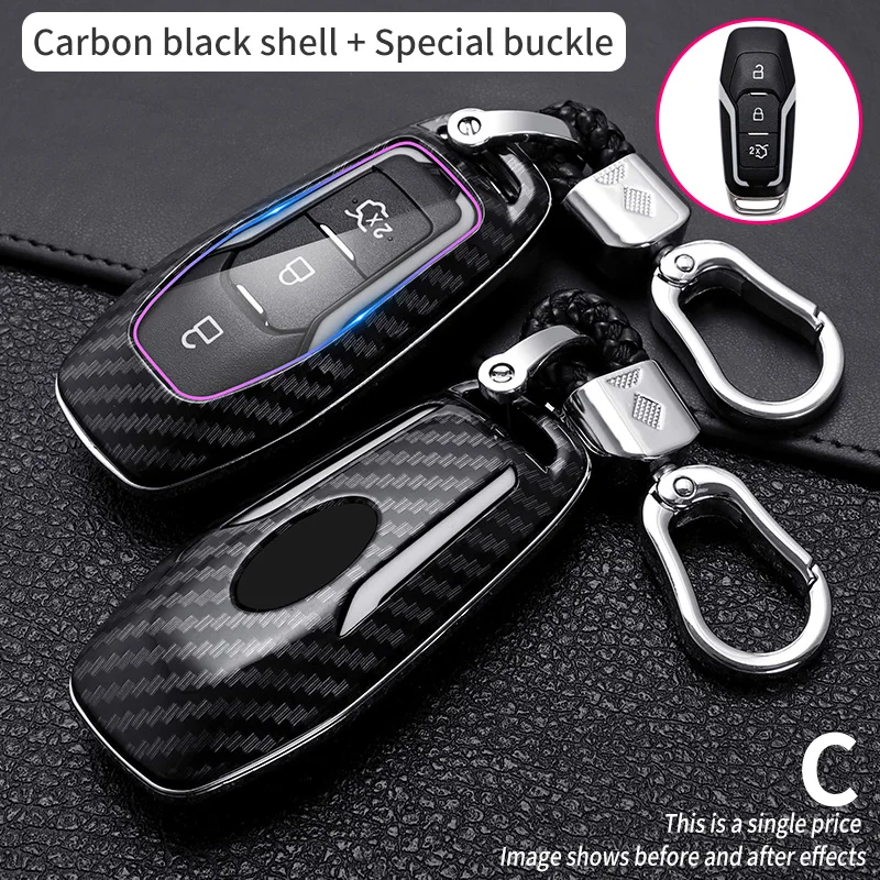 Чехол для ключа с пультом дистанционного управления ABS Carbon FibeCar Ford F 150 Mondeo Galaxy S Max
