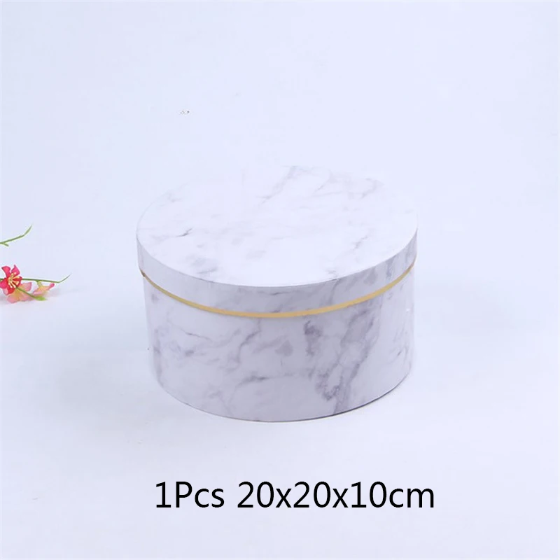 A 1 Pcs18x18x8.8cm Рождественский креативный Простой Мраморный Стиль Подарочная коробка флорист шляпа Коробки Подарочный пакет конфеты коробка упаковка Цветы Подарки вечерние принадлежности - Цвет: A 1 Pcs18x18x8.8cm