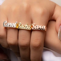 custom name ring stainless steel hip hop and punk ring personalized name ring jewelry for women men gifts