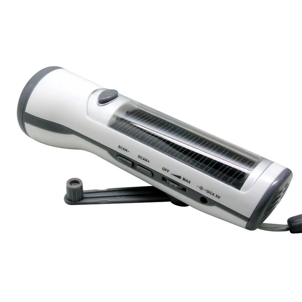 Уличный солнечный светильник для вспышки fm радио USB флэш ручной кривошипный