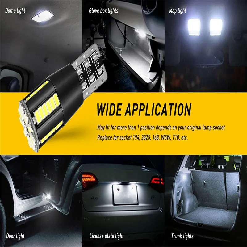 Лидер продаж 2019 2 шт. светодиодные автомобильные лампы T10 W5W вращающаяся лампа