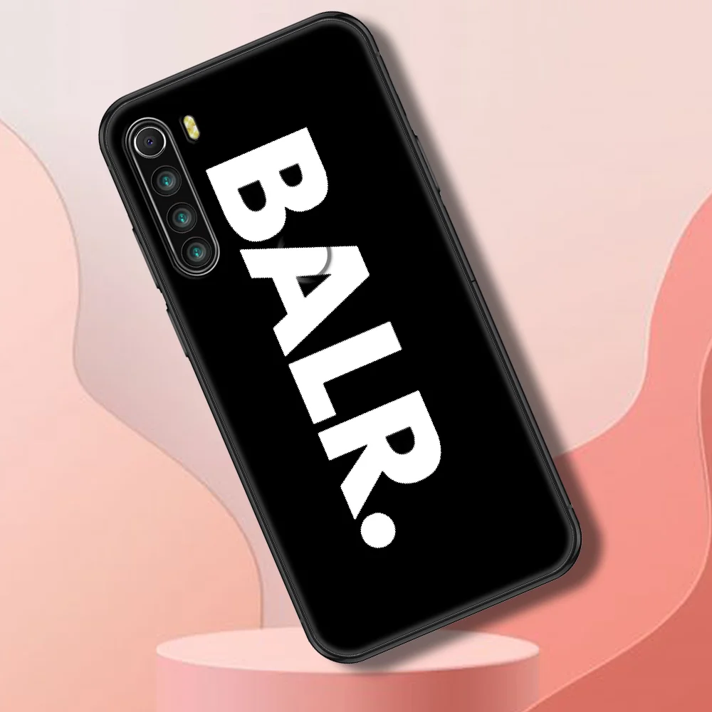 

Fashion Brand Luxury BALRS Phone case For Xiaomi Redmi Note 7 7A 8 8T 9 9A 9S 10 K30 Pro Ultra black trend shell soft hoesjes