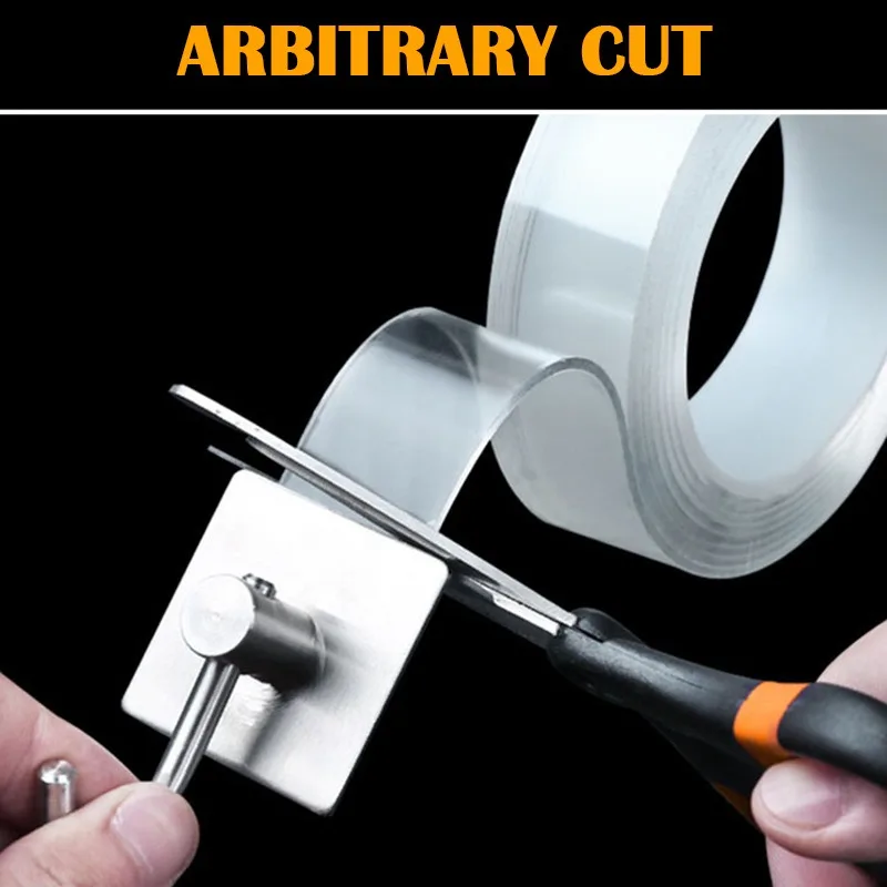 

1M/2M//5M Nano magic Tape Double Sided Tape Transparent Reusable Waterproof Adhesive Grip Tape Cleanable for Househeld