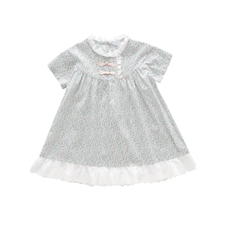 

2021 Summer Children's Clothes Girls Dresses Women Girls Dress Vintage Floral Dress Sundress Sukienka Birthday Dress