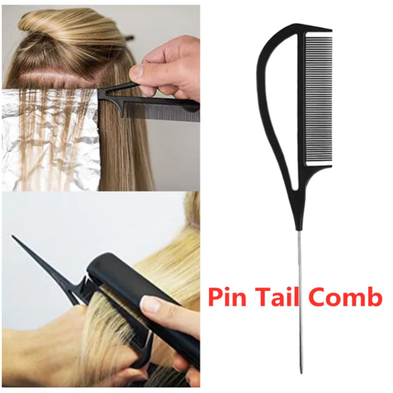 

Professional Highlighting Hair Comb Weaving Foiling Hair Seperate Comb for Salon Dyeing Tail Combs Brush Barber Accessories 1PCS