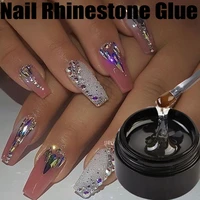 nail rhinestones glue quick dry glue nail art decoration uv acrylic no cleaning jewelry strong gel top coat diy accessories