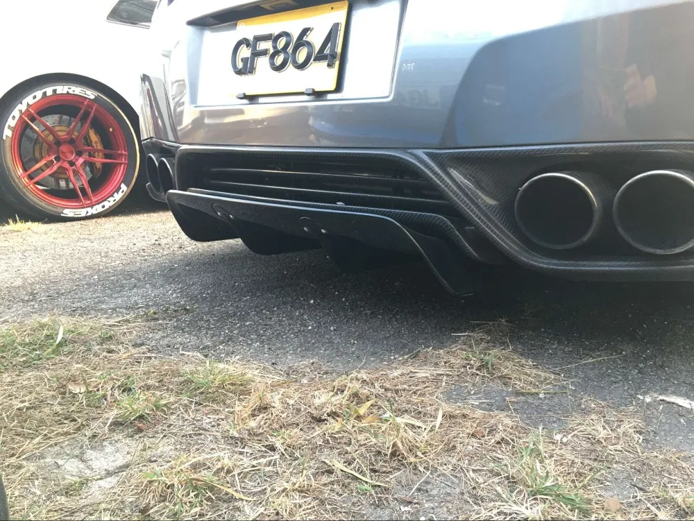 Автомобильный Стайлинг для Nissan R35 GTR углеродное волокно LB стиль задний диффузор
