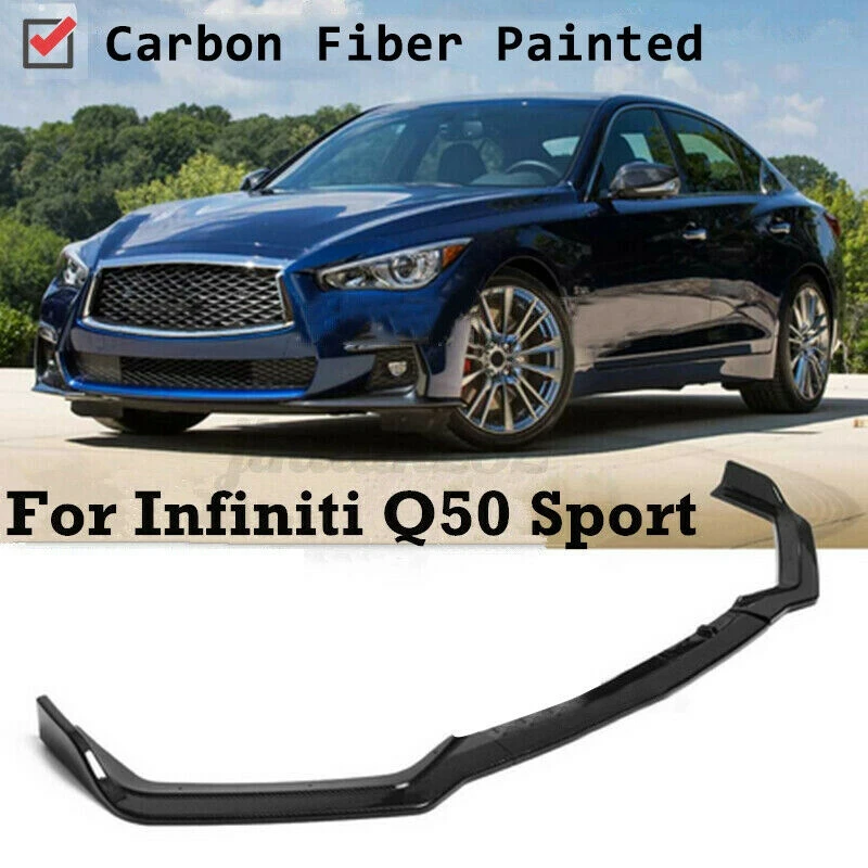 Передний бампер спойлер для Infiniti Q50 2018 2021 спортивный диффузор губ разделитель