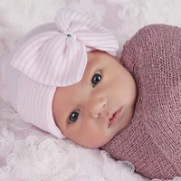 newborn hospital hat soft cotton infantil bow hats infant bebes warm cap hats bonnet nouveau ne neugeborener hut neonatal beanie