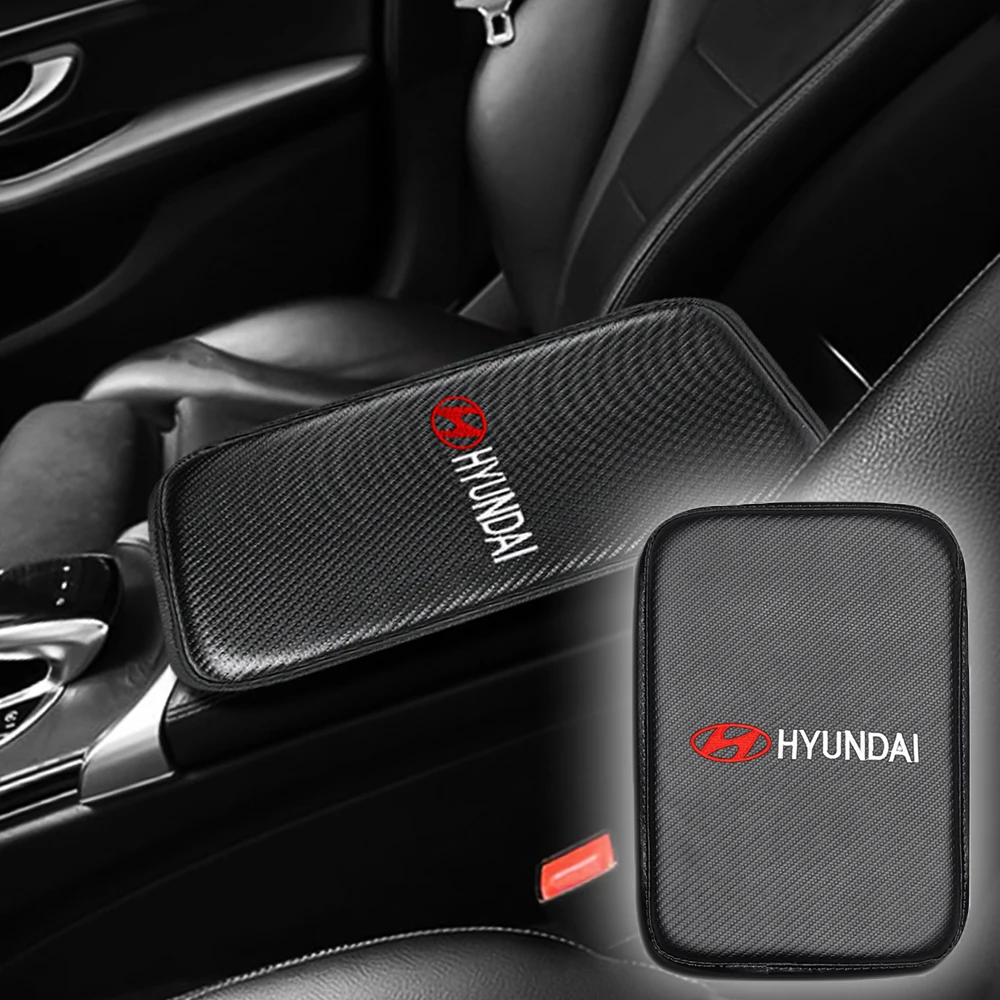 

Leather Car Armrests Storage Box Mat Waterproof Pad Cushion Protector For Hyundai Santa Fe Sonata Solaris Azera Creta I30 Ix25