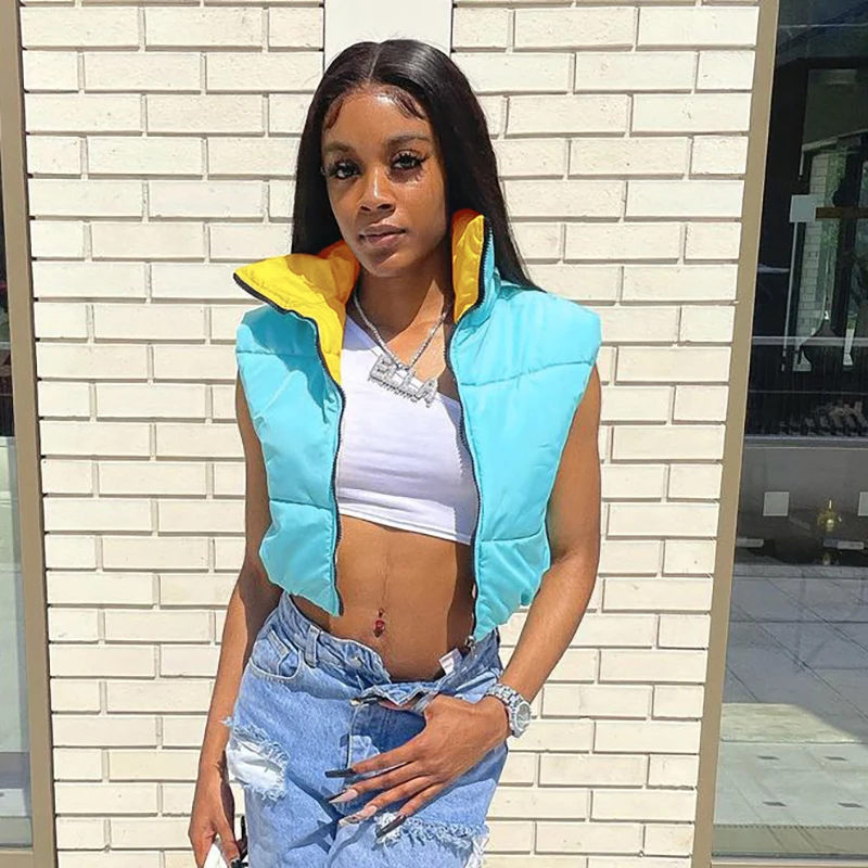 Женская уличная куртка на молнии теплая безрукавка с воротником-воротником