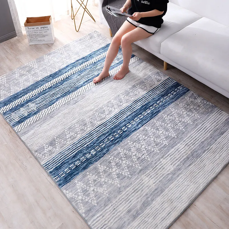 Скандинавский ворсистый ковер для гостиной мягкий спальни дивана журнального