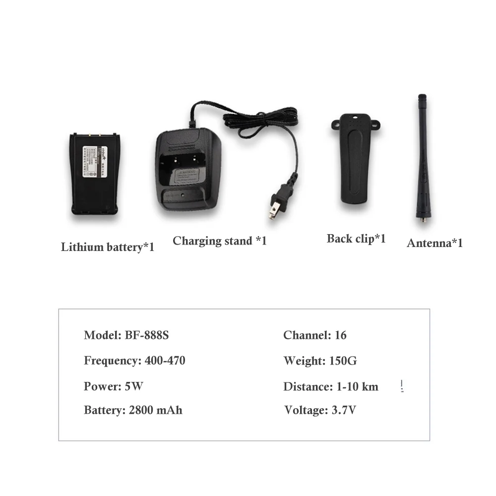 

2Pcs/set Baofeng BF-888S Walkie Talkie Portable Radio Station BF888s 5W BF 888S Comunicador Transmitter Transceiver Radio Set