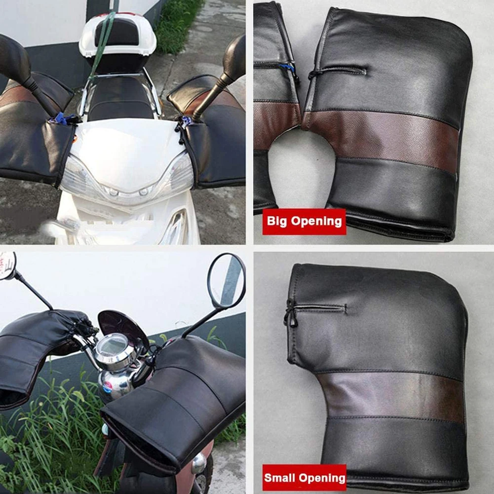 

Motorbike/Scooter Handlebar Grip Muffs 37x23cm Waterproof Windproof Motorcycle Hand Handlebar Gloves Winter Thicken Warme