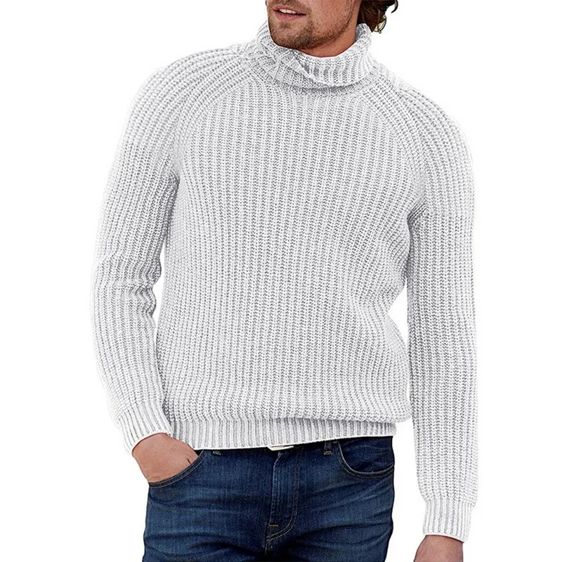 

Men's O-neck Wool Pullove Autumn Winter Warm Long Sleeve Solid Spacious Perfect Quality Clothes Knitted Cotton Casual Sweater