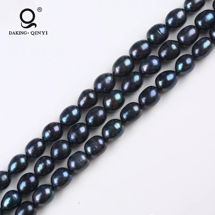 Cheap Pearl Farm Cultured Rice Shape Big Size Black Freshwater Stand For Jewelry Making | Beads