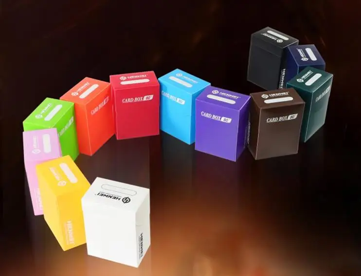 [해외] HENWEI-휴대용 80 + 카드 데크 박스 스토리지 박스 클래식 컬러 보드 게임 TCG 카드 데크 케이스 PTCG/MTG/PKM/YGO 트레이딩 카드