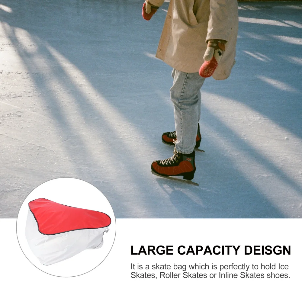 

2 Pcs Large Capacity Mesh Cloth Tote Bag Skating Triangle Bag Shoulder Pouch Shoe Storage Container Package for Home Trave