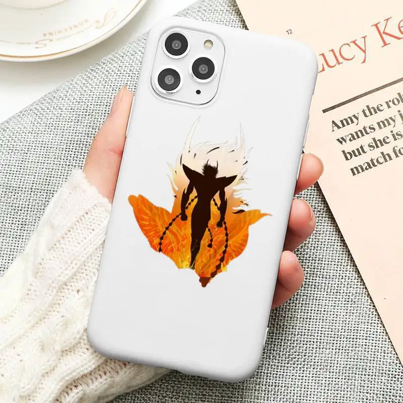 

Saint Seiya Anime Phone Case Candy Color for iPhone 11 12 mini pro XS MAX 8 7 6 6S Plus X 5S SE 2020 XR