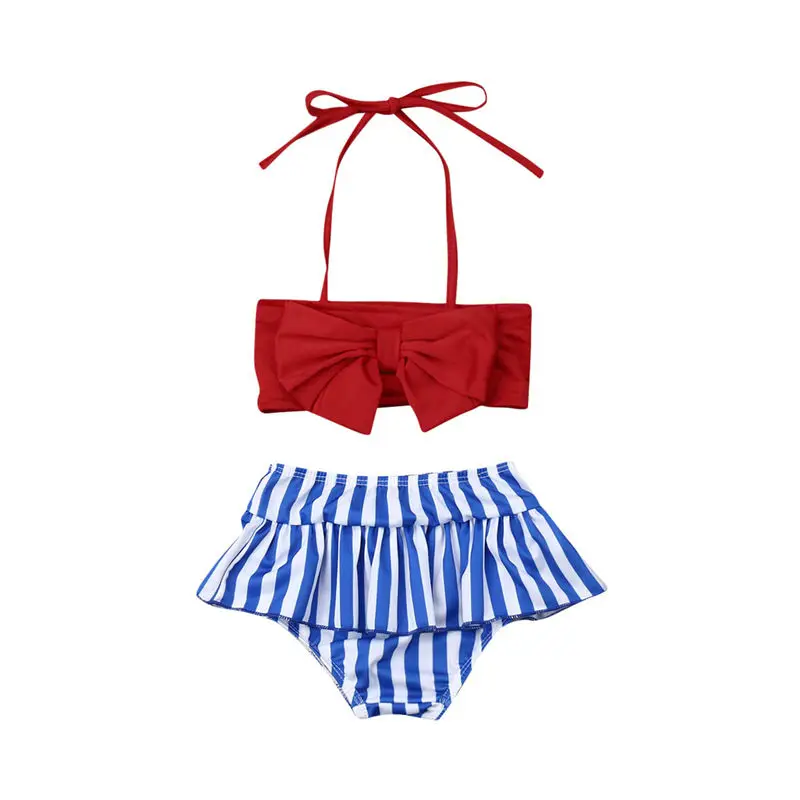Детская одежда детский купальный костюм для девочек малышей бикини набор