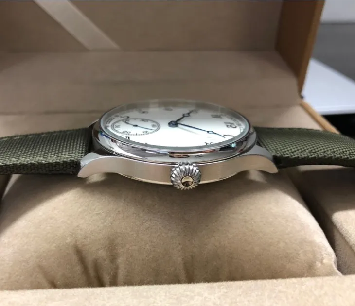 Сапфировое стекло 44 мм без логотипа эмаль белый циферблат Азиатский 6498 17