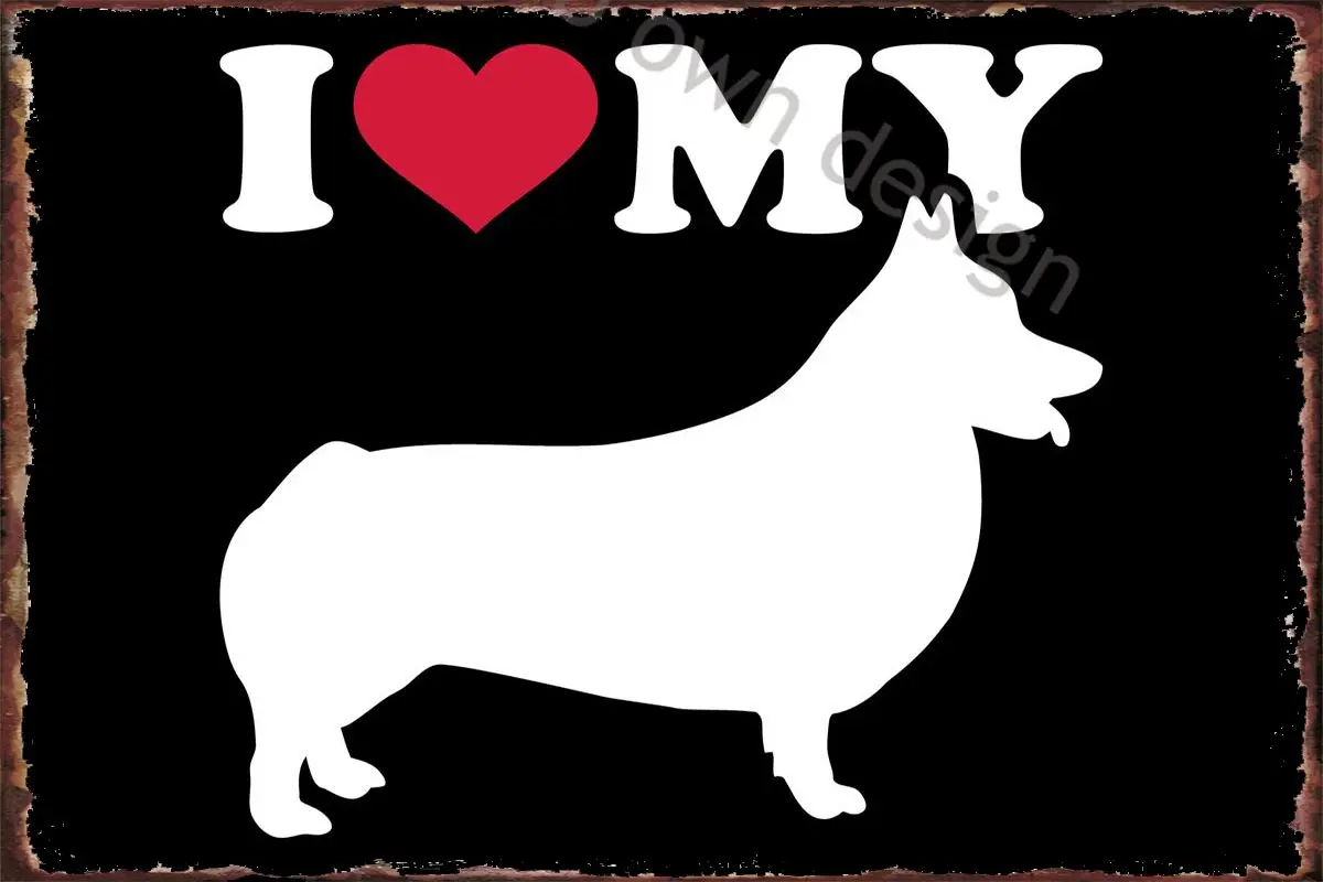 

Металлическая вывеска из Уэльского корги Pembroke, жестяная вывеска, оловянные пластины, Настенный декор в стиле ретро, винтажное украшение для...