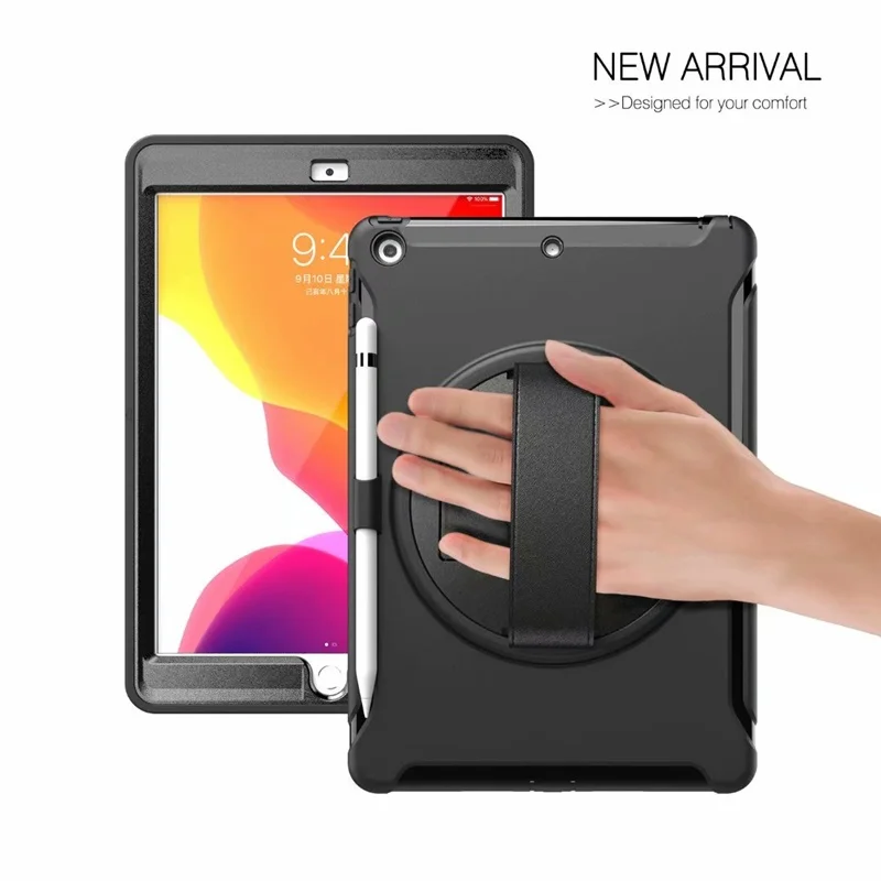 

Чехол для Apple iPad 10,2, противоударный защитный чехол с подставкой и ремешком на руку, Жесткий Чехол из поликарбоната для iPad 10,2 ", Чехол 7-го покол...