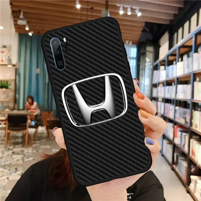 

Red-black car brand-Hondaa-design Phone Case For Huawei honor Mate P 9 10 20 30 40 Pro 10i 7 8 a x Lite nova 5t Soft funda