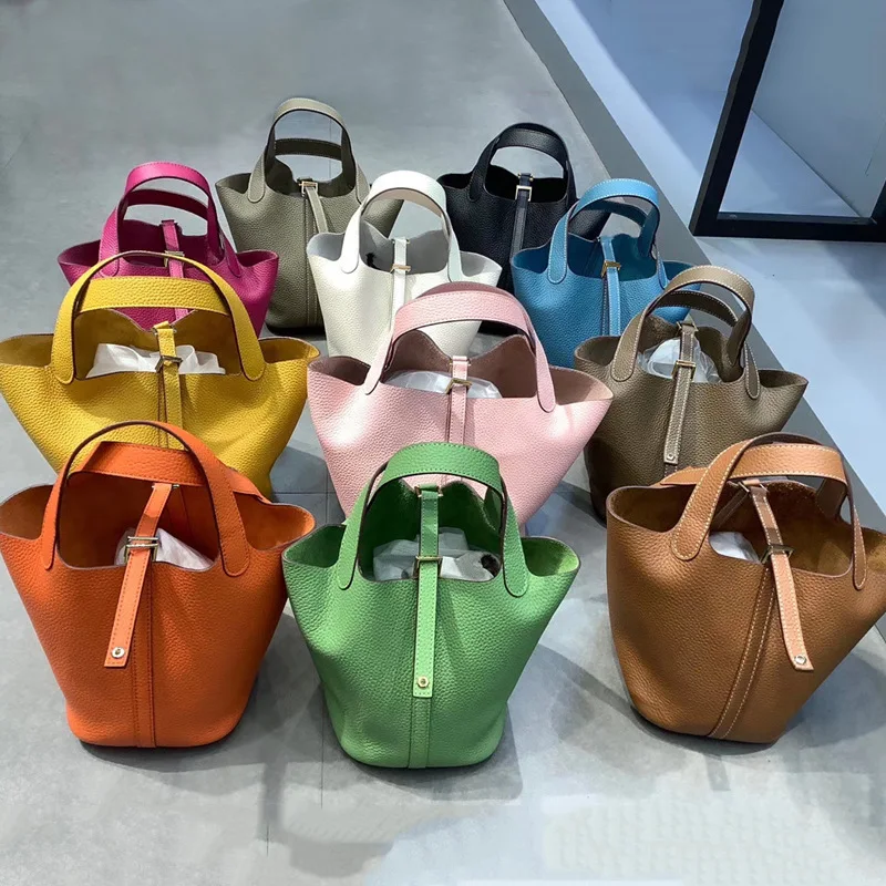 

2021 New Fashion High-quality Leather Ladies Ribbon Large-capacity Bucket Bag Luxury Designer All-match Cross Body Shoulder Bag