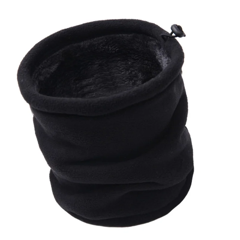 

new Outdoor Fleece Bib Double Warm Collar Men Women 3 In 1 Ways multi-function Wig Scarf Sports Windproof Cap Hiking Climbing