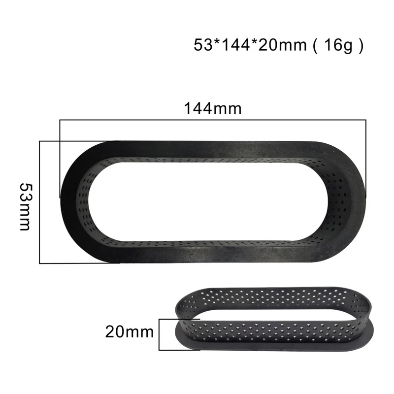 Яичный Тарт пирожное набор колец пластиковая перфорированная овальная форма