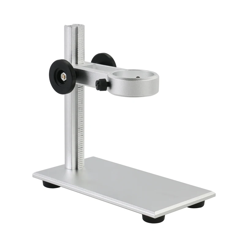Universal 35mm Aluminum Alloy USB Digital Electronic Microscope Stand Adjustable Holder Bracket Lifting with LED bottom lighting