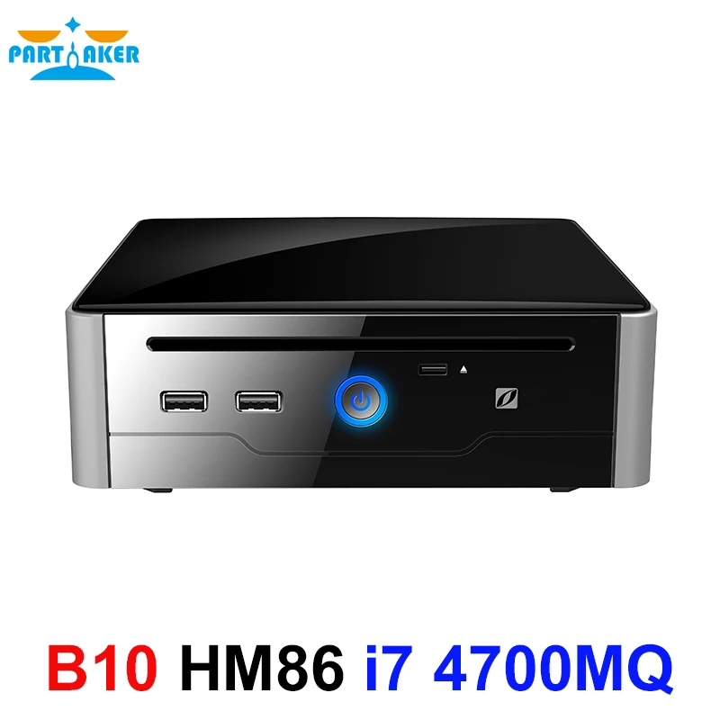 Partaker B10 Mini PC Desktop Computer Win10 Linux Gaming Intel Core i7 4700MQ Nuc HDMI DVI Dual display