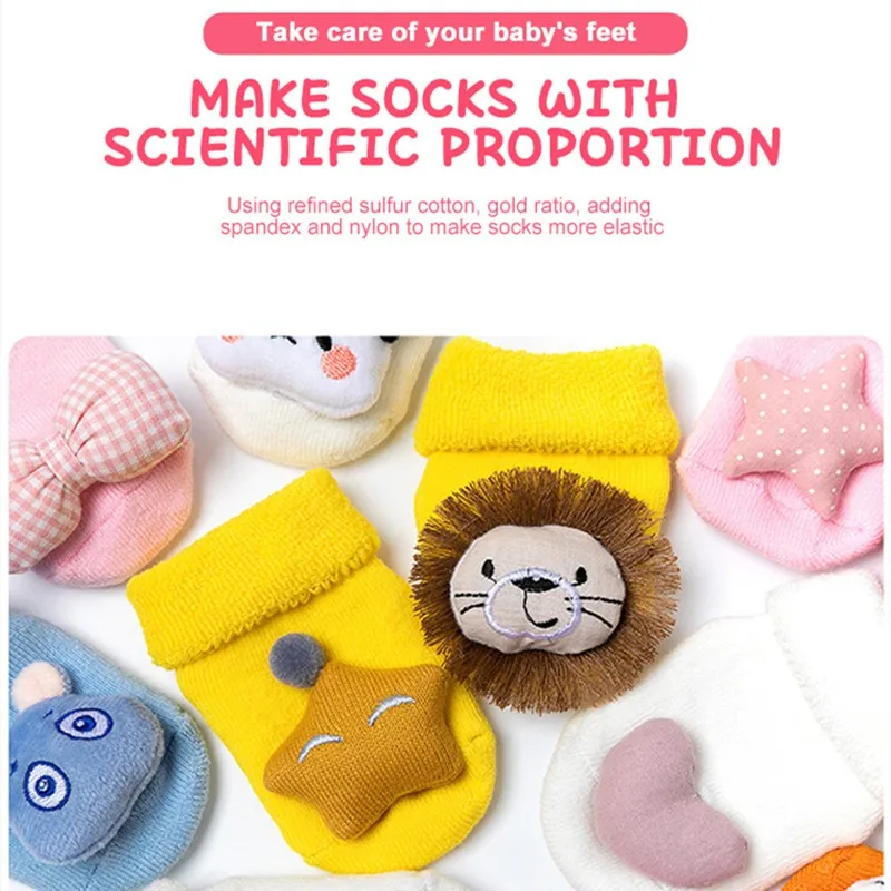 

Winter Cute Children's Socks For Girls Boys Thicken Cotton Toddler Baby For Newborns Infant Christmas Floor Short Socks Clothing